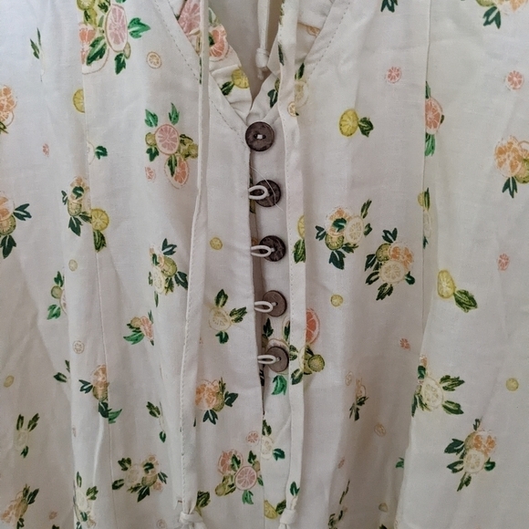 FREE PEOPLE like a lady citrus floral printed mini dress large - Picture 11 of 14